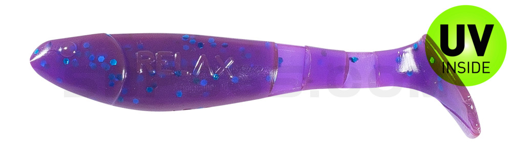 Kopyto Classic 2,5" floating crawfish-violett-electric blue-Glitter