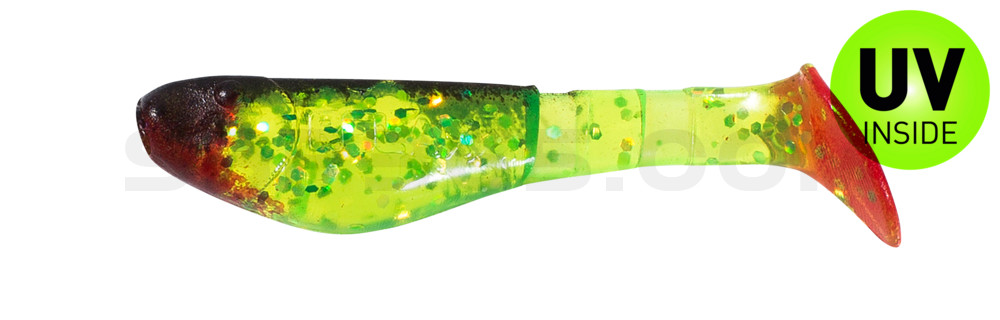 Kopyto-Classic 2" (ca. 5,0 cm) grün(chartreuse)-Glitter / schwarz