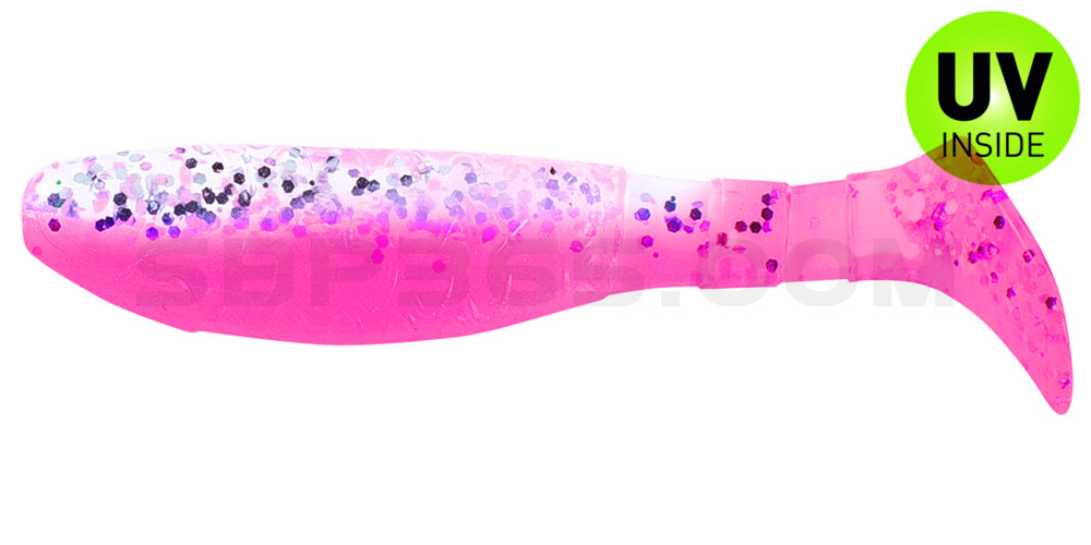 Kopyto-Classic 3" (ca. 8,0 cm) bubblegum / klar silber Glitter