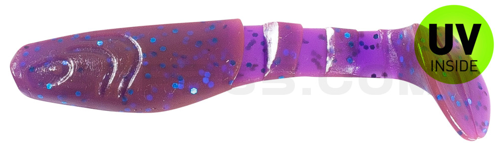 Kopyto-Classic 3" (ca. 8,0 cm) crawfish-violett-electric blue-Glitter