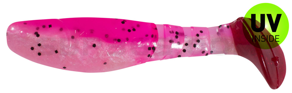 Kopyto-Classic 3" (ca. 8,0 cm) perlweiss / hot Pink glitter red tail
