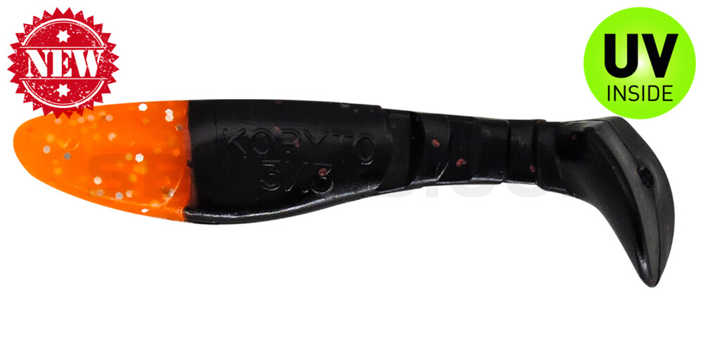 Kopyto-Classic 3" (ca. 8,0 cm) schwarz-rot-glitter / orange head