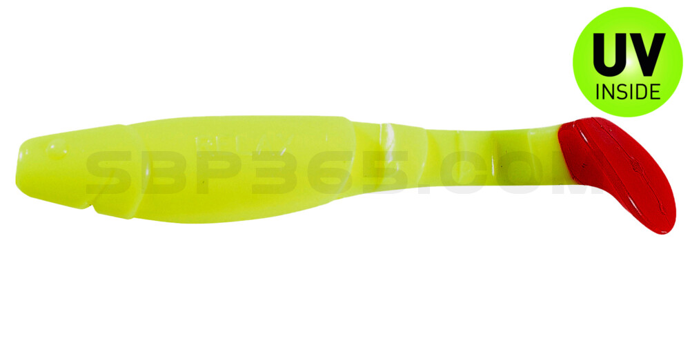 Kopyto-Classic 4" (ca. 11,0 cm) fluogelb / red tail
