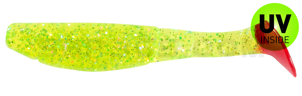 Kopyto-Classic 4" (ca. 11,0 cm) grün(chartreuse)-glitter / red tail