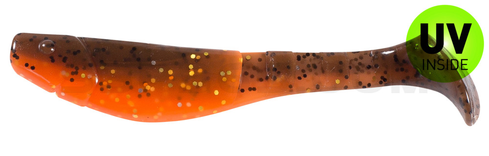 Kopyto-Classic 4" (ca. 11,0 cm) orange-Glitter / olivebraun-Glitter
