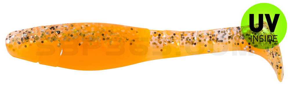Kopyto-Classic 4" (ca. 11,0 cm) orange / klar gold,schwarz Glitter
