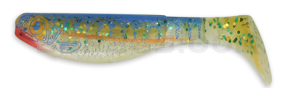 Kopyto-Nature 3" (ca. 8,0 cm) reinweiss-blauer Gl./Zanderbedruckung