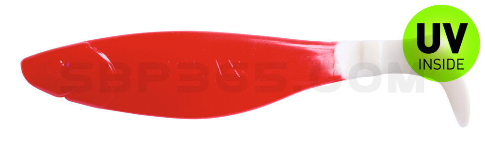Kopyto-River 4" (ca. 11,0 cm) feuerrot / white tail