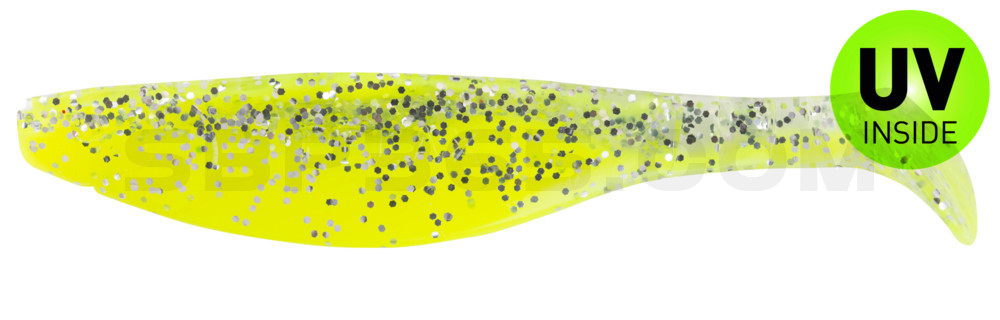 Kopyto-River 4" (ca. 11,0 cm) fluogelb / klar silber glitter