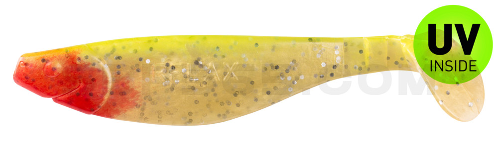Kopyto-River 4" (ca. 11,0 cm) goldperl-Glitter / fluogelb