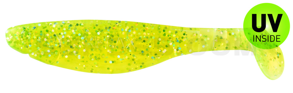 Kopyto-River 4" (ca. 11,0 cm) grün(chartreuse)-Glitter