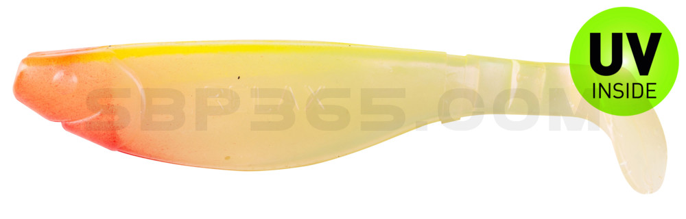 Kopyto-River 4" (ca. 11,0 cm) perl / fluogelb