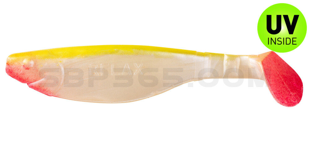 Kopyto-River 4" (ca. 11,0 cm) perlweiss / fluogelb