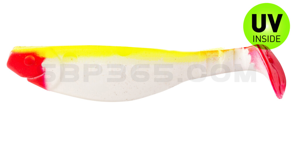 Kopyto-River 4" (ca. 11,0 cm) reinweiss / fluogelb