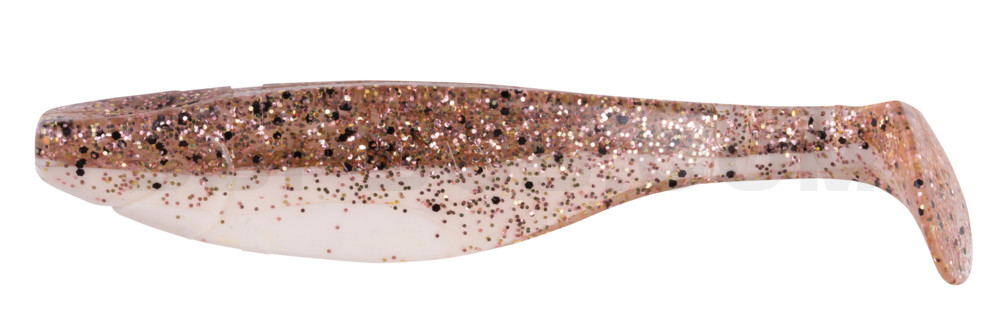 Kopyto-River 4" (ca. 11,0 cm) reinweiss / klar kupfer, schwarz Glitter