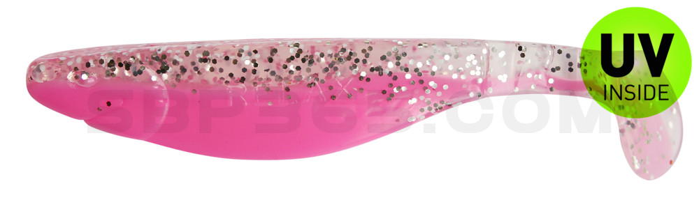 Kopyto-River 5" (ca. 13,0 cm) bubblegum / klar silber Glitter