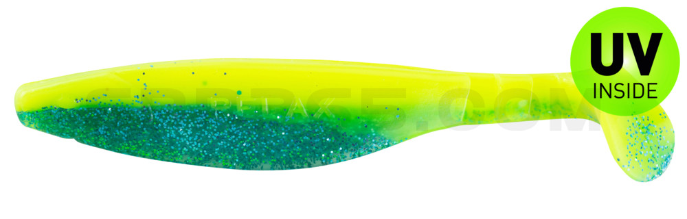 Kopyto-River 5" (ca. 13,0 cm) fluogelb / sky-blue Glitter