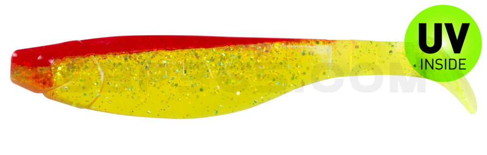 Kopyto-River 5" (ca. 13,0 cm) grün(chartreuse)-Glitter / rot