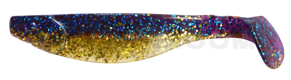 Kopyto-River 5" (ca. 13,0 cm) klar gold Glitter  / violett-electric blue Glitter