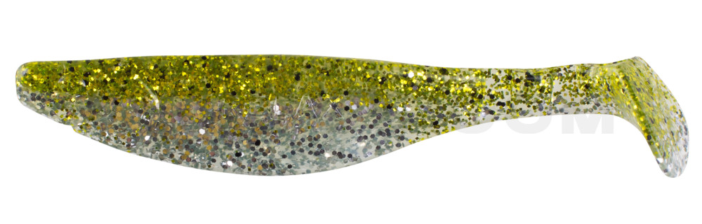 Kopyto-River 5" (ca. 13,0 cm) klar silber Glitter / chartreuse Glitter
