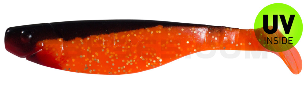 Kopyto-River 5" (ca. 13,0 cm) orange-Glitter / schwarz