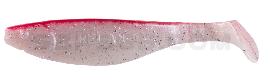 Kopyto-River 5" (ca. 13,0 cm) perlweiss-Glitter / rot