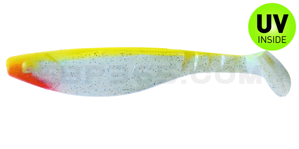 Kopyto-River 6" (ca. 16,0 cm) blauperl-Glitter / fluogelb