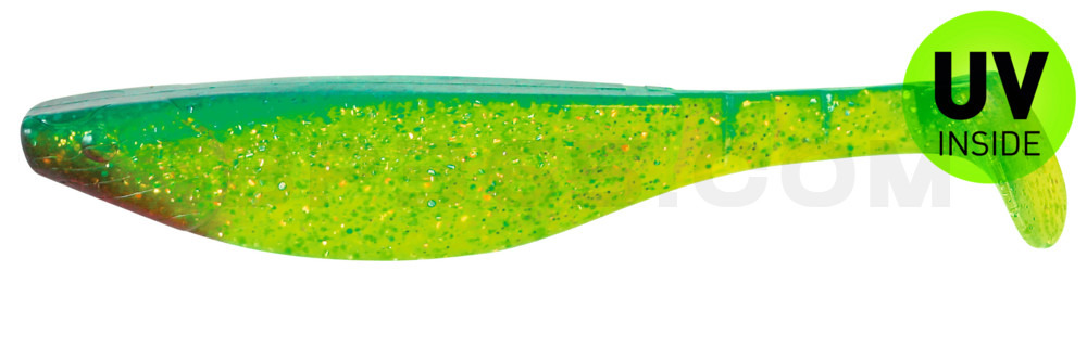 Kopyto-River 6" (ca. 16,0 cm) grün(chartreuse)-Glitter / blau