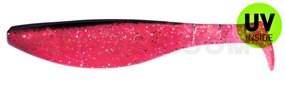 Kopyto-River 6" (ca. 16,0 cm) hot pink-Glitter / schwarz