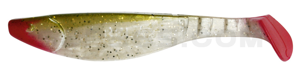 Kopyto-River 6" (ca. 16,0 cm) perlweiss-Glitter / boddengrün