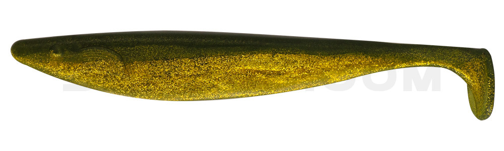 Megalodon 12" (ca. 30,0 cm) clear gold glitter / boddengrün