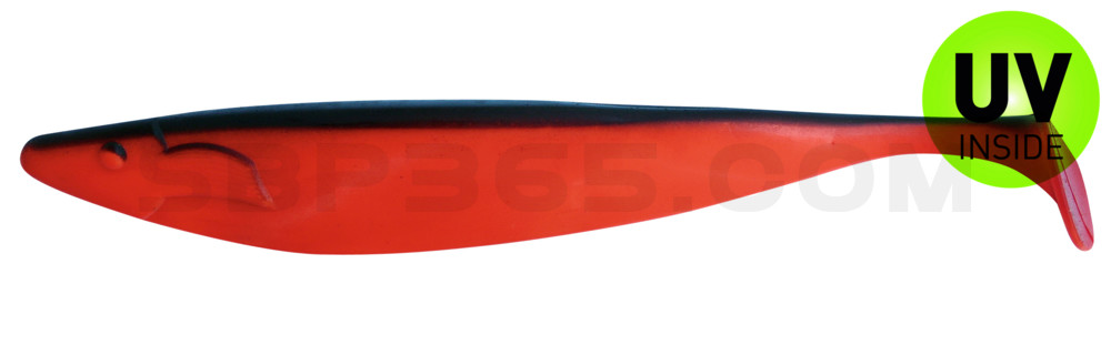 Megalodon 12" (ca. 30,0 cm) feuerrot / schwarz