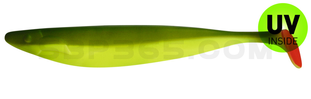 Megalodon 12" (ca. 30,0 cm) fluogelb / boddengrün
