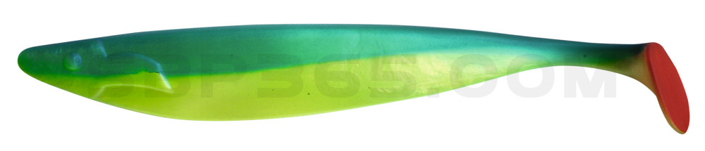 Megalodon 12" (ca. 30,0 cm) perlgrün / blau