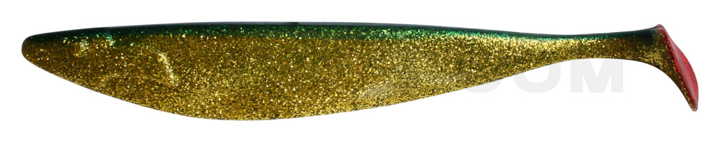 Megalodon 15" (ca. 40,0 cm) klar gold-Glitter / blau
