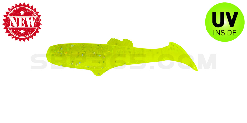 Montana 2,5" (ca. 7cm) fluogelb  / fluogrün-Glitter