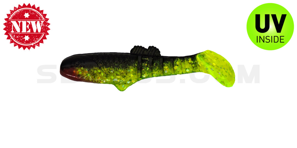 Montana 2,5" (ca. 7cm) grün(chartreuse)-Glitter / schwarz