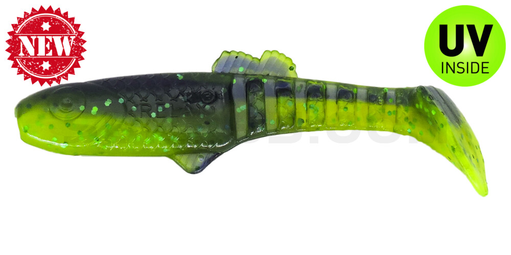 Montana 4,5" (ca. 12,5 cm) grün (chartreuse)-Glitter / blau-violett Glitter
