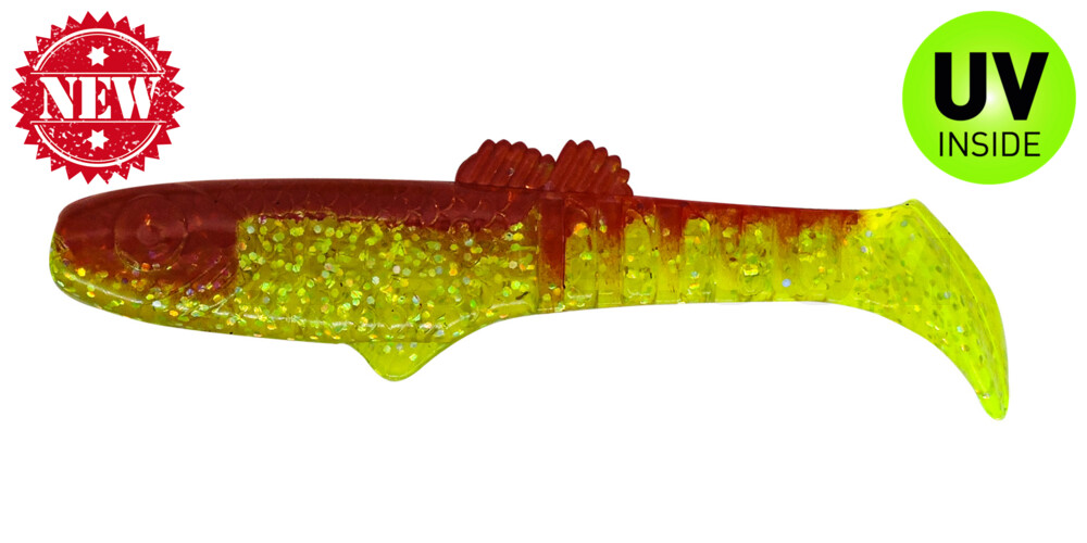 Montana 4,5" (ca. 12,5 cm) grün(chartreuse)-Glitter / rot
