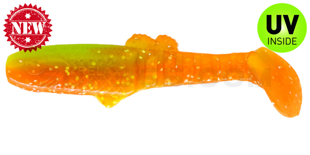 Montana 4,5" (ca. 12,5 cm) orange-Glitter / fluogrün-Glitter
