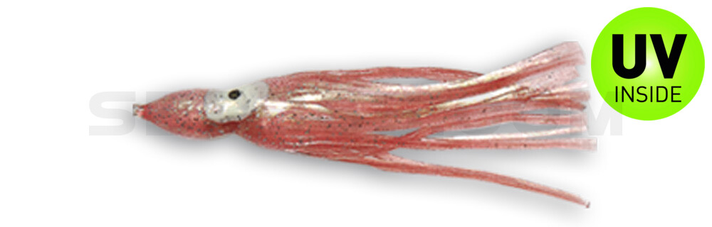 Octopus 3,5" (ca. 9cm) transparent pink