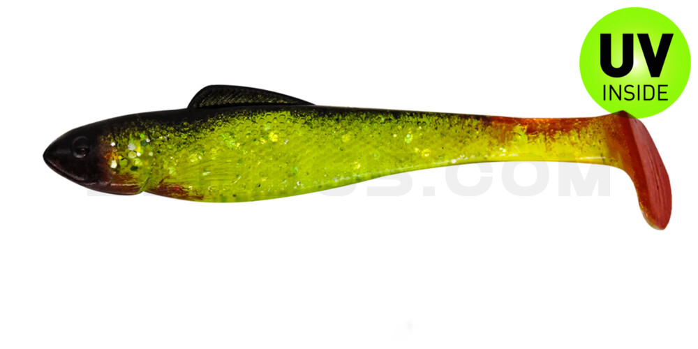 Ohio 2,5" (ca. 8,0 cm) grün(chartreuse)-Glitter / schwarz