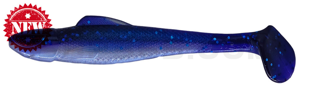 Ohio 4" (ca. 11,0 cm) blauperl / violett-electric blue Glitter