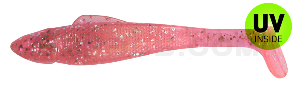 Ohio 4" (ca. 11,0 cm) hot pink-Glitter Perleffekt