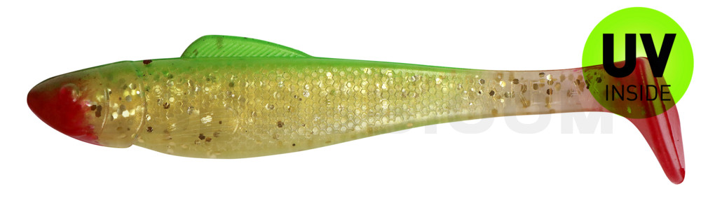 Ohio 5" (ca. 13 cm) milchgold-Glitter / grün