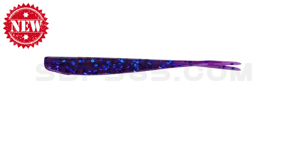 Oklahoma 2,75" (ca. 7,5 cm) im Original Relax ZIP BAG violett-transparent-Glitter