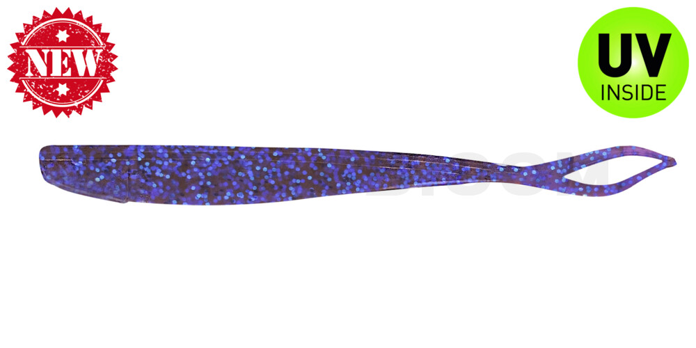 Oklahoma 5" (ca. 13 cm) im Original Relax ZIP BAG crawfish-violett-electric blue-Glitter