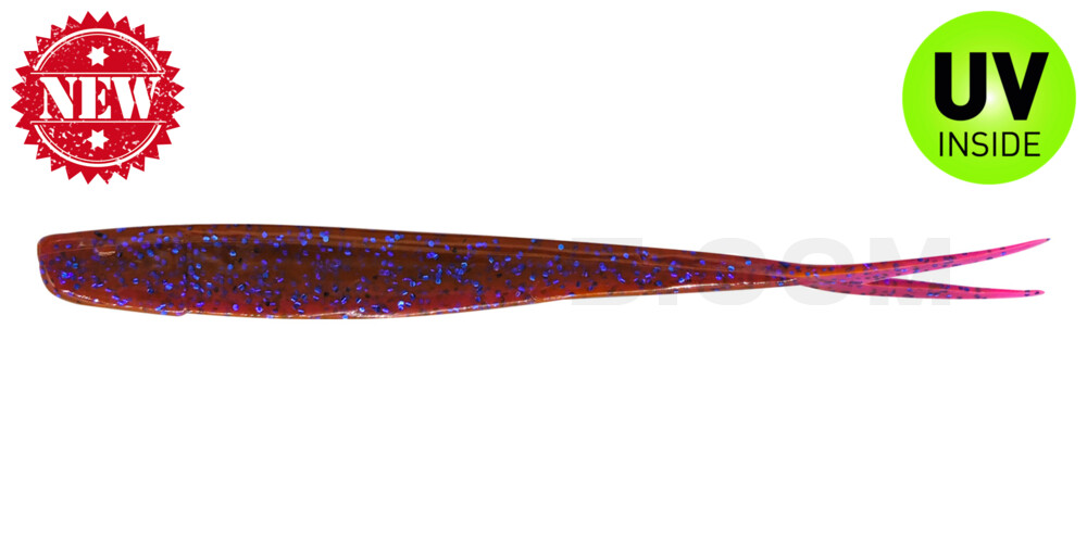 Oklahoma 7" (ca. 18 cm) im Original Relax ZIP BAG crawfish-violett-electric blue-Glitter