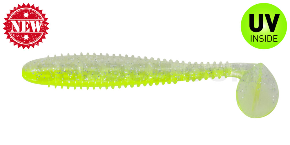 Pro Swimmer 3,8" (ca. 9,5 cm) im Hartschalenblister White Ice/Chartreuse