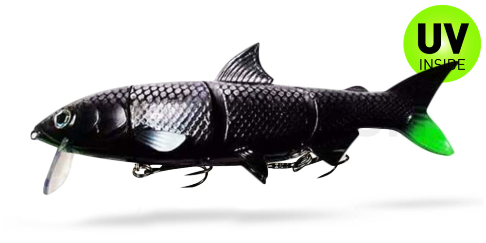 RenkyOne - Hybrid Fishing Lure 7" (ca. 18 cm) slow sinking Black Apple